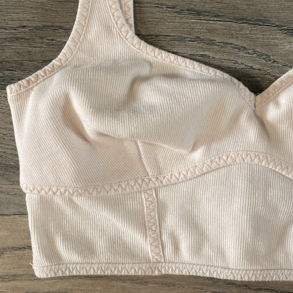 For love & lemon Women's Cream crop top - Picture 3 of 11